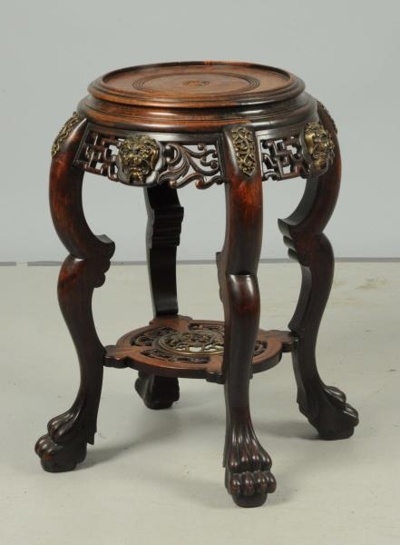 LARGE WOODEN ORIENTAL STAND.                      