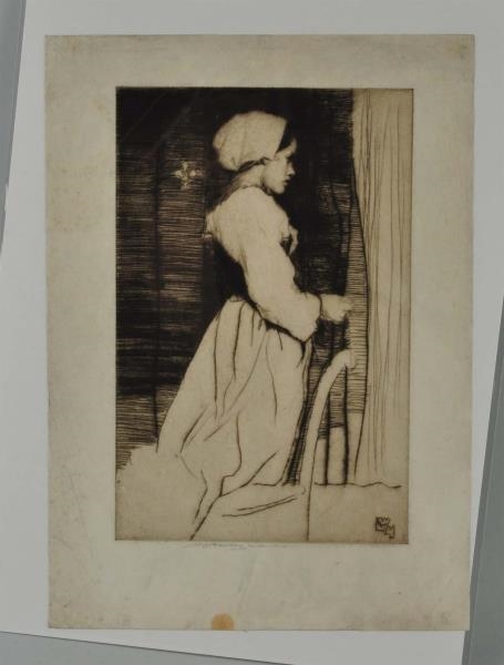 ETCHING OF A LADY.                                
