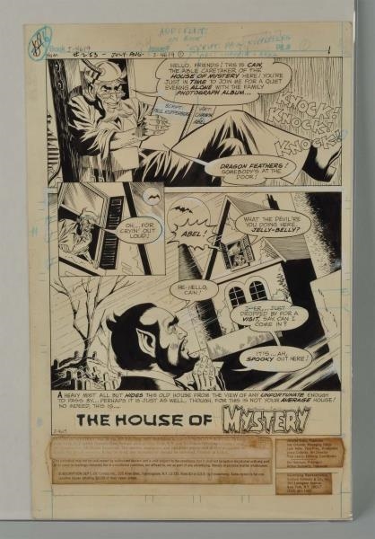 J. ABEL & H. CHAYKIN HOUSE OF MYSTERY COMIC ART.  