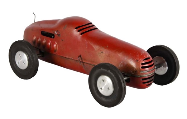 RED TETHER CAR WITH GAS POWERED MOTOR             
