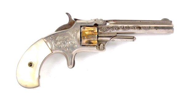 (A) ENGRAVED S&W MODEL 1 3RD ISSUE REVOLVER       