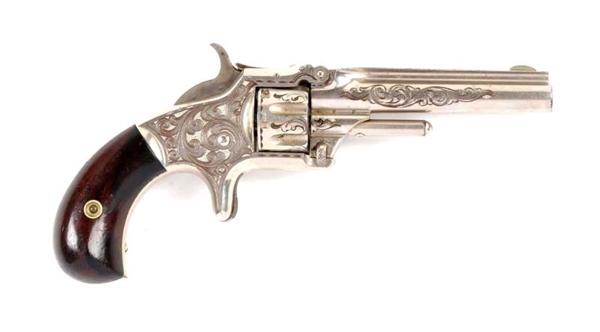 (A) ENGRAVED S&W MODEL 1 3RD ISSUE REVOLVER       