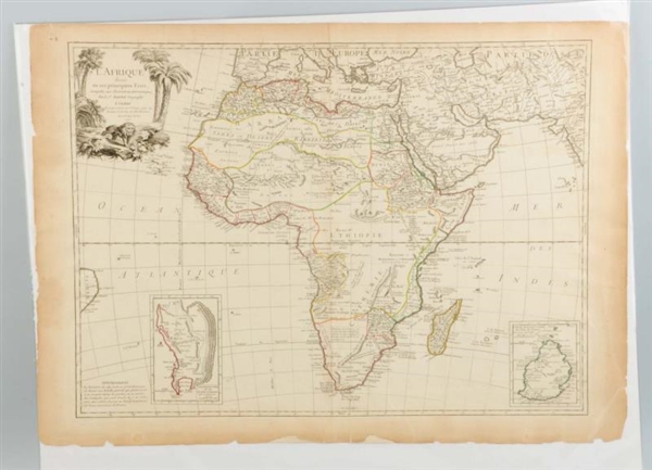 18TH CENTURY MAP OF AFRICA.                       