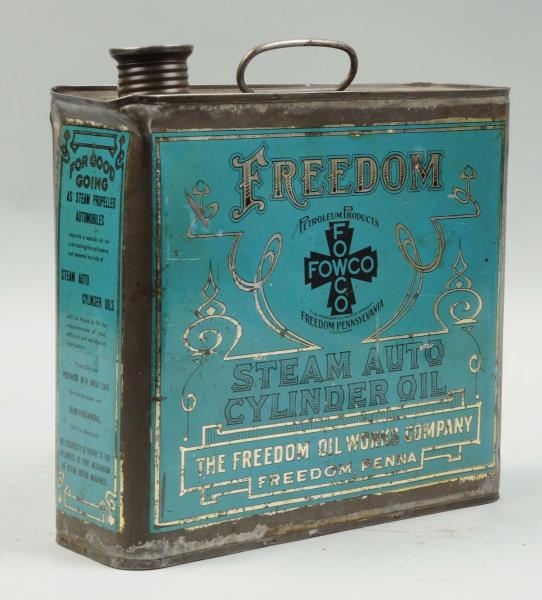 FREEDOM MOTOR OIL ONE GALLON FLAT CAN.            