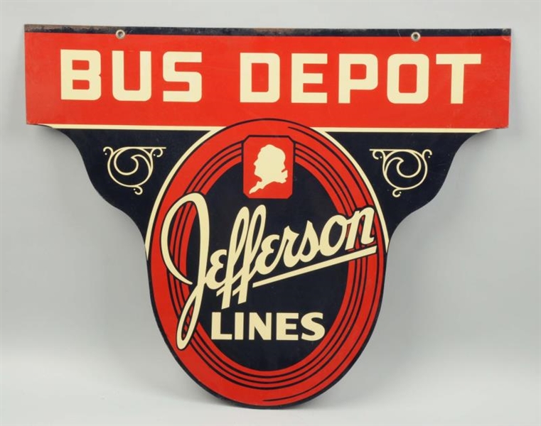 JEFFERSON LINES BUS DEPOT WITH LOGO SIGN.         