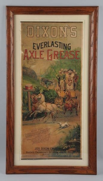DIXONS EVERLASTING AXLE GREASE POSTER.           