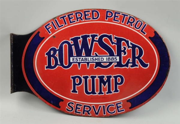 BOWSER PUMP FILTER PETROL SERVICE SIGN.           