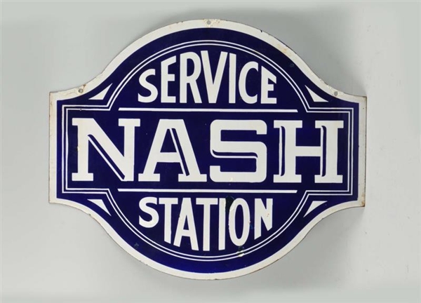 NASH SERVICE STATION PORCELAIN SIGN.              