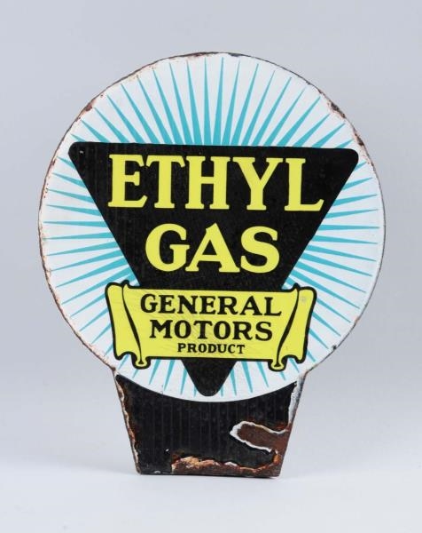 GENERAL MOTORS ETHYL GAS WITH BURST SIGN.         