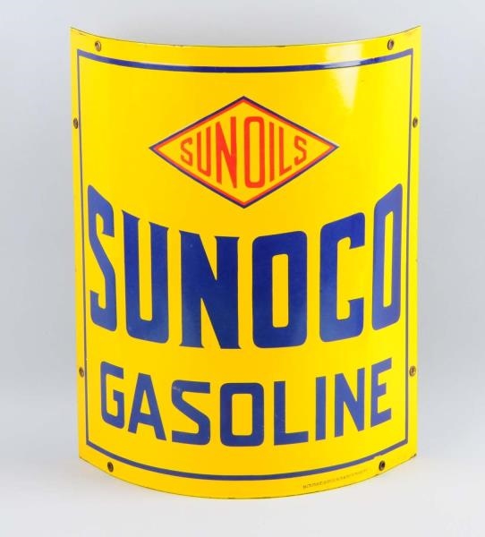 SUNOCO GASOLINE SUN OILS SIGN.                    