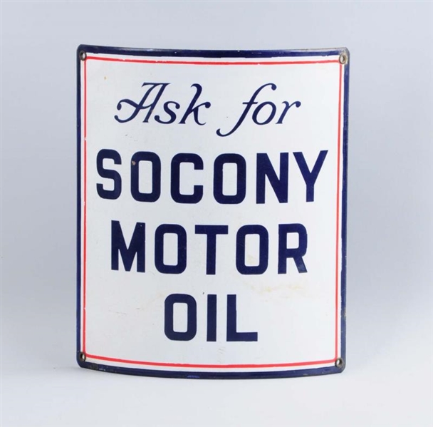 ASK FOR SOCONY MOTOR OIL SIGN.                    