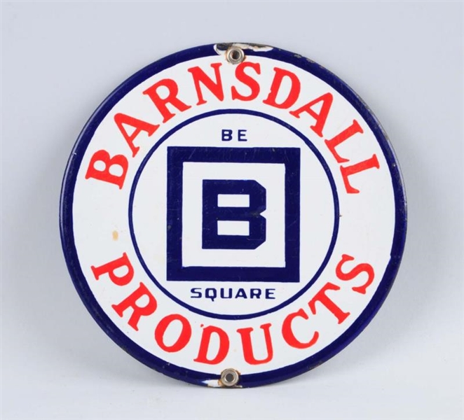 BARNSDALL PRODUCTS "BE SQUARE" LOGO SIGN.         