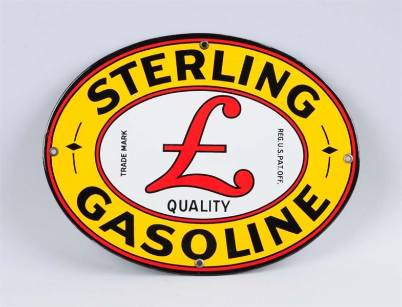 STERLING GASOLINE WITH LOGO SIGN.                 