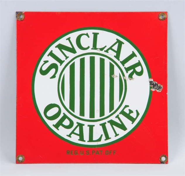 SINCLAIR OPALINE WITH STRIPES SIGN.               