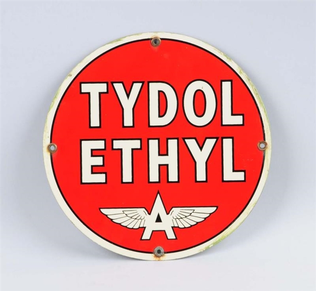 TYDOL ETHYL WITH FLYING A LOGO SIGN.              