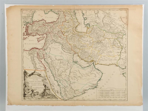 18TH CENTURY MAP OF THE MIDDLE EAST.              