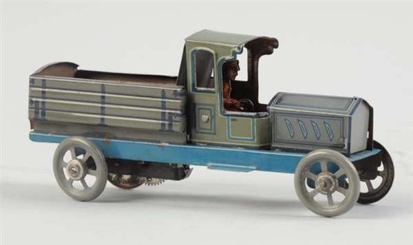 GERMAN TIN LITHO WIND UP TRUCK PENNY TOY.         