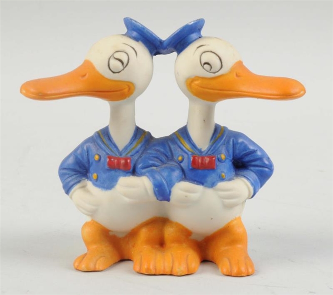 JAPANESE BISQUE DONALD DUCK TOOTHBRUSH HOLDER.    