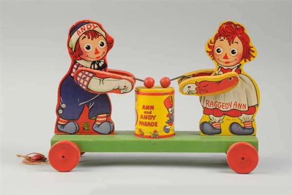 FISHER PRICE PAPER ON WOOD RAGGEDY ANN & ANDY TOY.