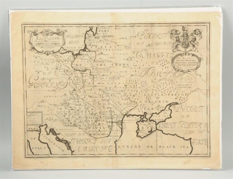 PERIOD EARLY 1700S MAP.                          