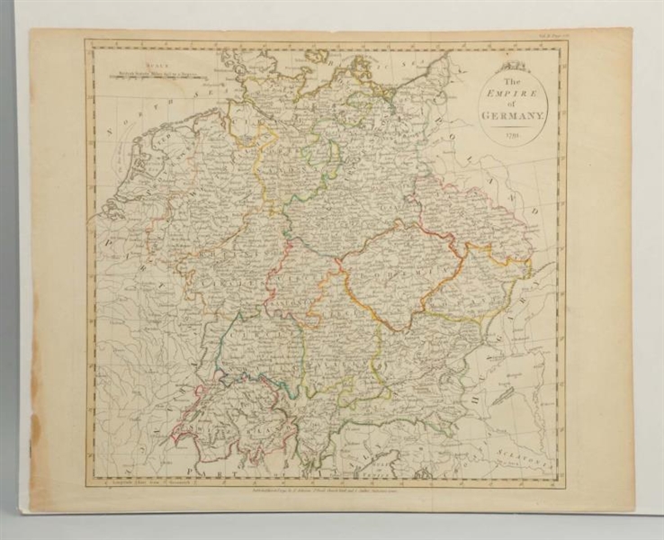 18TH CENTURY BRITISH MAP OF GERMANY.              