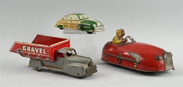 LOT OF 3: AMERICAN MADE VEHICLE TOYS.             