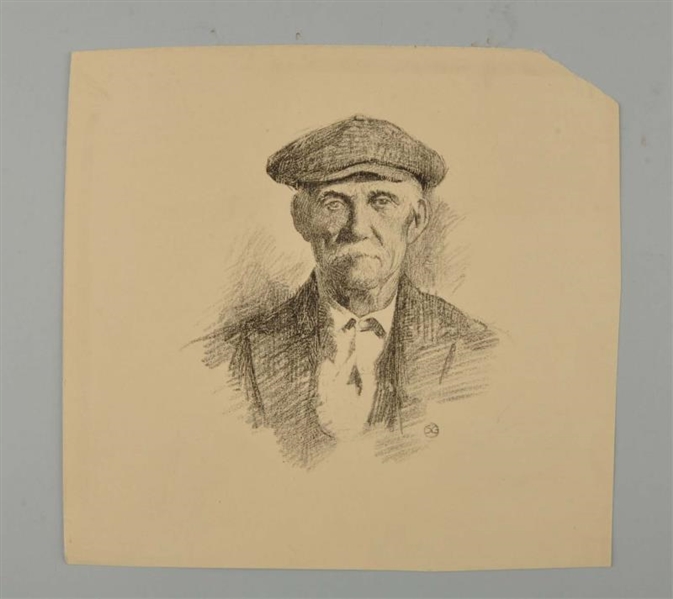 LITHOGRAPH "PORTRAIT OF A MAN" BY GALLAGHER.      