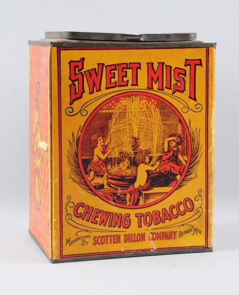 SWEET MIST CHEWING TOBACCO CARDBOARD CANISTER.    