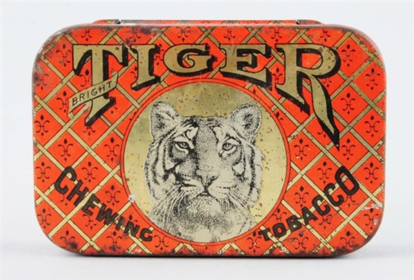 SMALL TIGER CHEWING TOBACCO TIN.                  