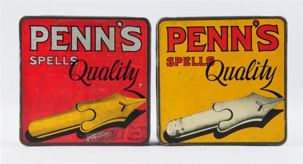 LOT OF 2: PENNS SPELLS QUALITY TOBACCO TINS.     