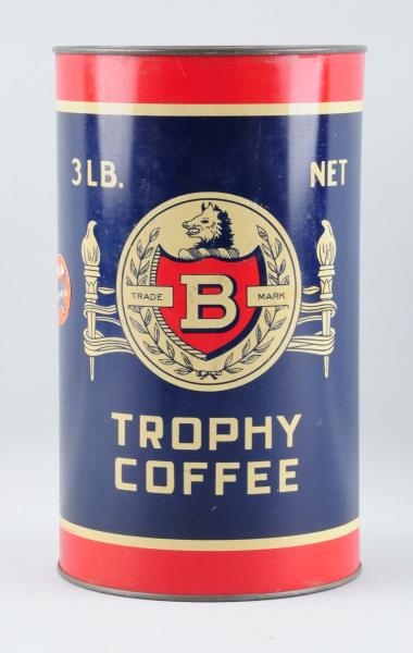 TROPHY BRAND COFFEE TIN.                          