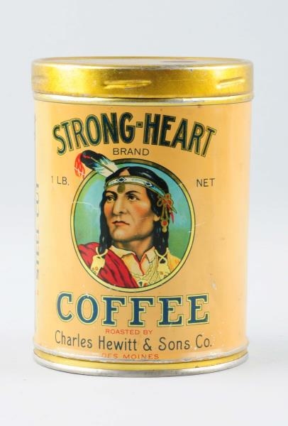 EARLY STRONG HEART COFFEE TIN.                    