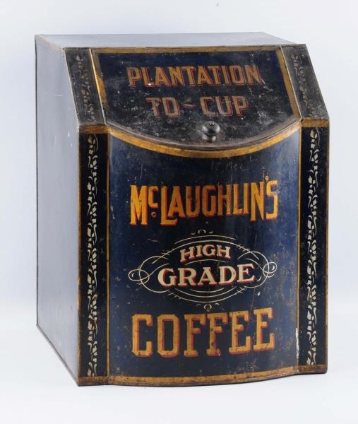 MCLAUGHLINS HIGH GRADE COFFEE CANISTER.          