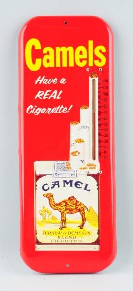 CAMEL CIGARETTES TIN ADVERTISING THERMOMETER      