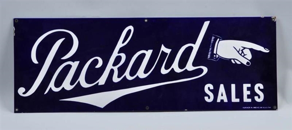 FANTASY PACKARD SALES WITH HAND POINTING SIGN.    
