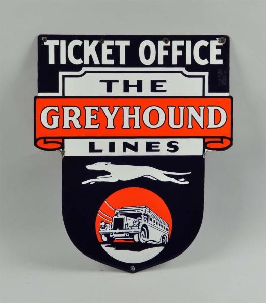 GREYHOUND LINES TICKET OFFICE DSP SIGN.           