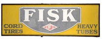 FISK TIRES TIN ADVERTISING SIGN                   