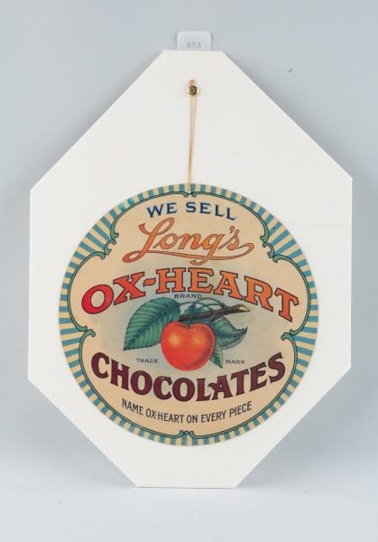 LONGS OX- HEART CHOCOLATE ROUND SIGN.            