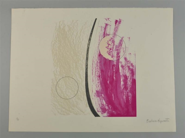 ABSTRACT PAINTING BY BARBARA HEPWORTH.            