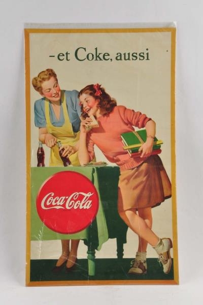 FRENCH CANADIAN COCA COLA ADVERTISING SIGN.       