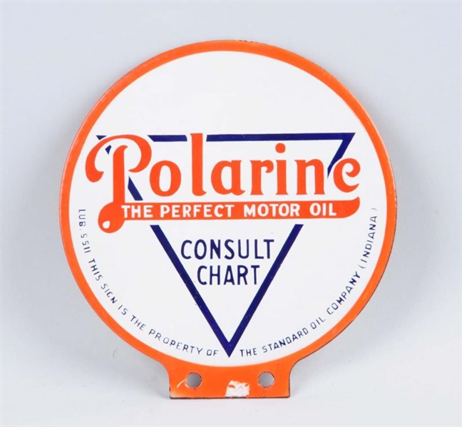 POLARINE "THE PERFECT MOTOR OIL" SIGN.            