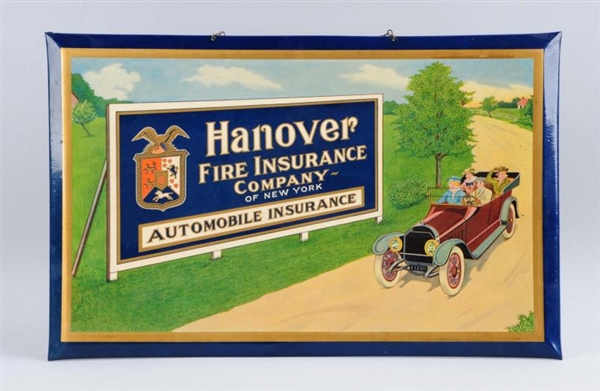 HANOVER FIRE INSURANCE AUTOMOBILE INSURANCE SIGN. 
