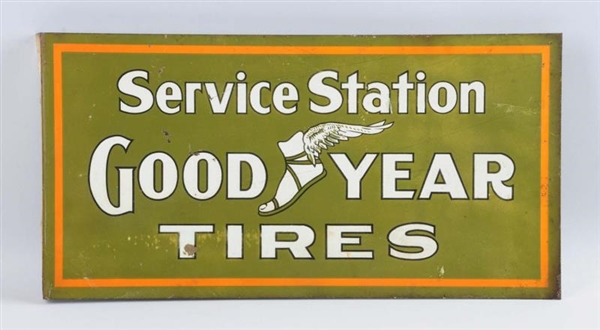 GOODYEAR TIRES SERVICE STATION SIGN.              