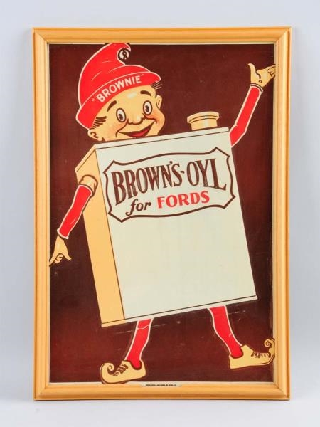 BROWNS -  OIL FOR FORDS WITH LOGO SIGN.          