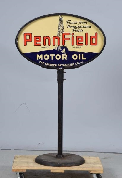 PENFIELD MOTOR OIL WITH DERRICK SIGN.             