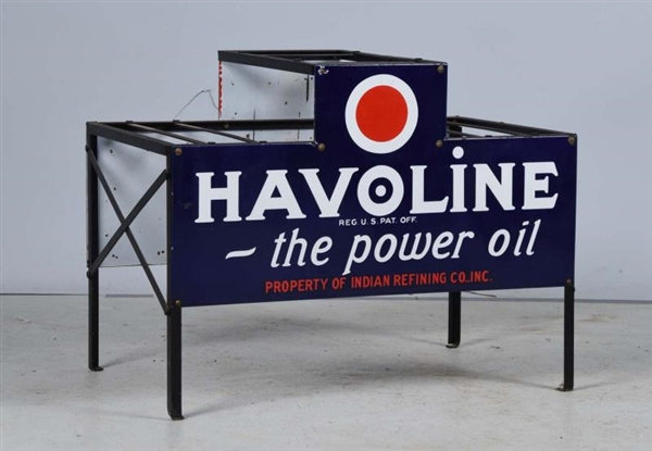 HAVOLINE MOTOR OIL WITH RED DOT LOGO RACK         