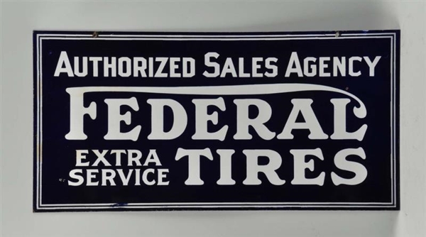 FEDERAL TIRES AUTHORIZED SALES AGENCY SIGN.       
