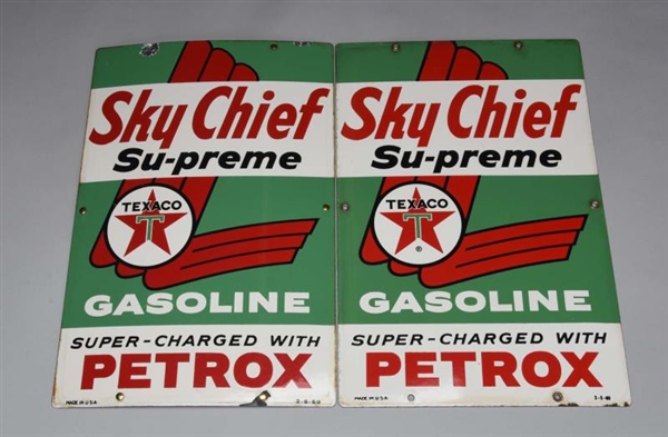 LOT OF 2: TEXACO -WHITE T-SKY CHIEF WITH PETROX.  