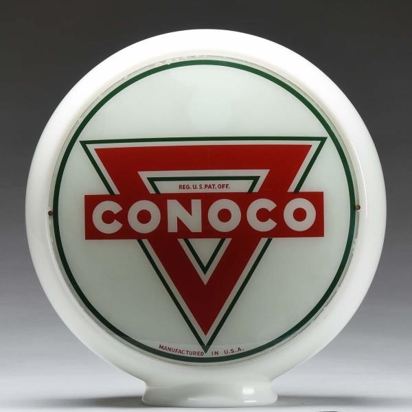 CONOCO WITH GREEN OUTLINE LOGO 13-1/2" LENSES.    
