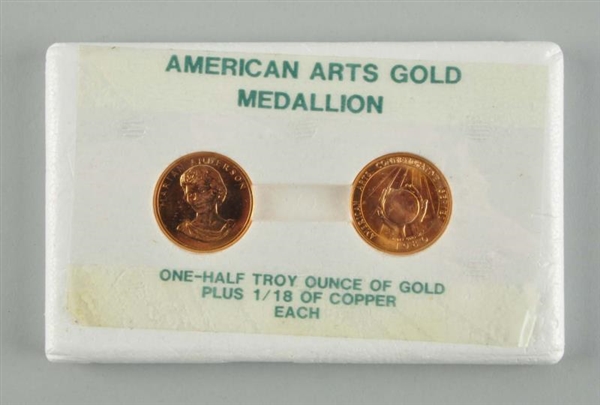 LOT OF 2: 1/2 OZ GOLD COINS.                      